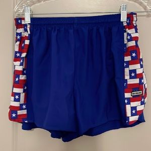 Blue Texas flag running shorts